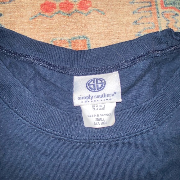 Navy Blue Simply Southern Shirt - Picture 3 of 7